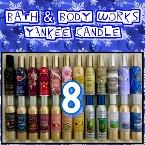 8 Concentrated room spray lot bundle B&BW Yankee Candle
